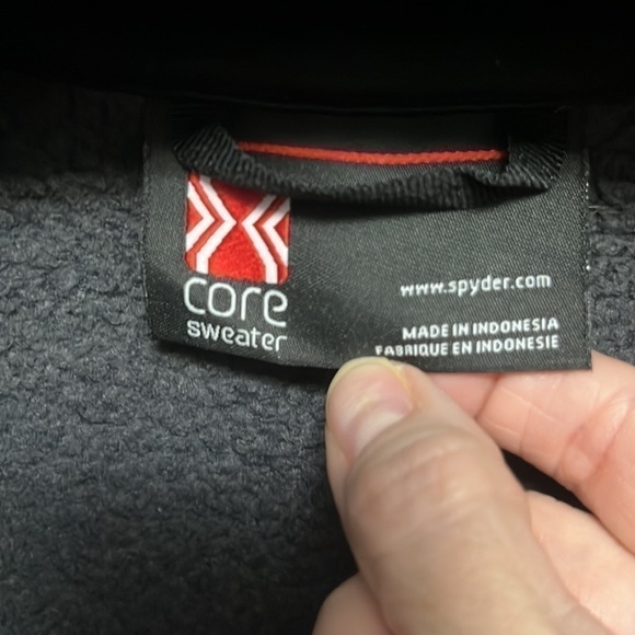 𝅺spyder Core Sweater Gray/Black Full-Zip Mid-Weight Jacket - Picture 4 of 8